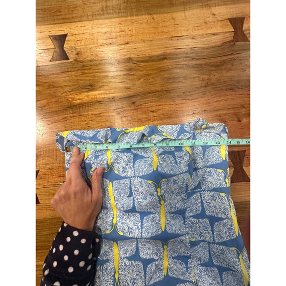 Lilly Pulitzer Strapless Dress Blue Yellow Butterfly Print Size 6 - Picture 5 of 10